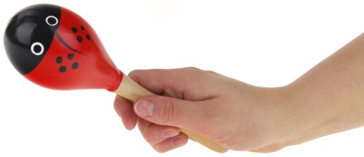Veľký drevený detský hrkálka Maracas hudobný nástroj