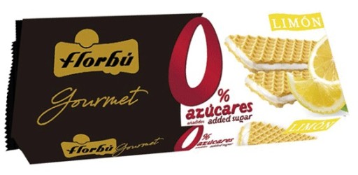 Florbu wafle plnené citrónom, bez cukru, 150g