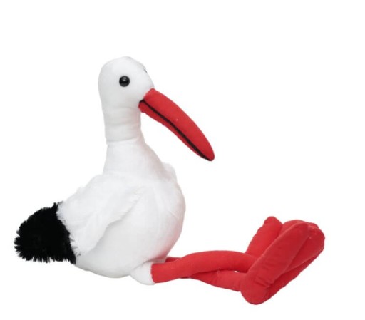 PLYŠOVÁ HRAČKA MASKOT BOCIAN 24 CM