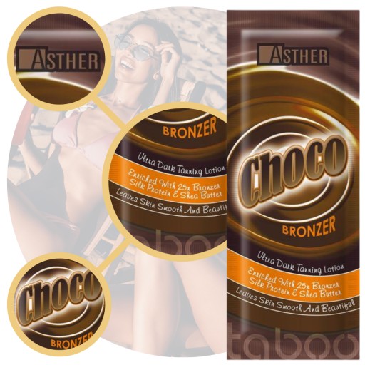 Čokoládový bronzer Asther na opaľovanie