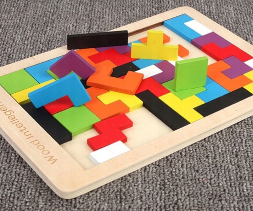 3D DREVENÝ TETRIS TANGRAM PUZZZZ