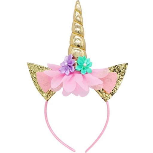 Čelenka UNICORN do vlasového rohového outfitu UNICORN plesová narodeninová oslava
