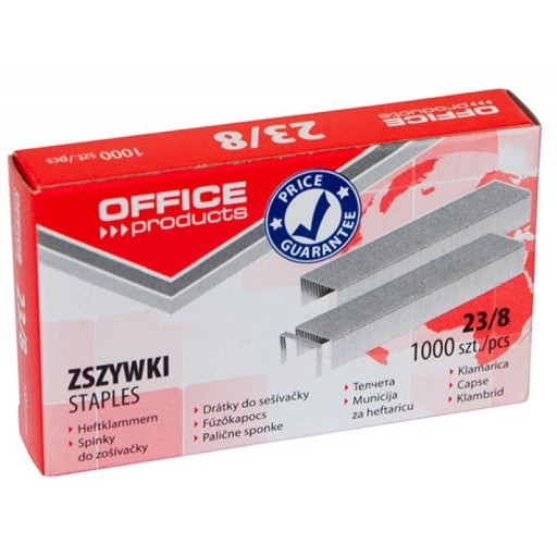 KANCELÁRSKE VÝROBKY Spony 23/8 1000ks, pozink