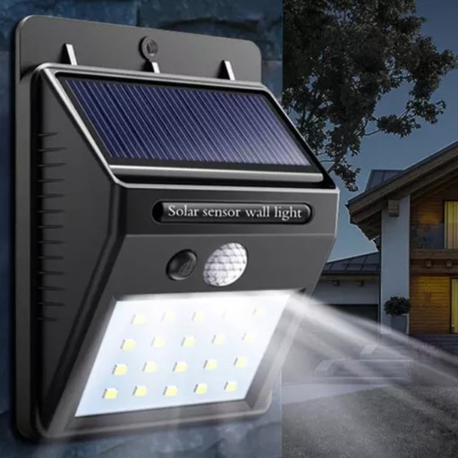 SOLÁRNA LAMPA HALOGÉNOVÁ NÁSTENNÁ LAMPA LED pohybová lampa