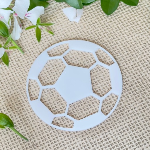Futbal futbal Bočná ozdoba na tortu Biele plexisklo