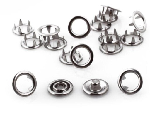 Patentky, patentky SPRINGS 9,5 mm Silver 50 set