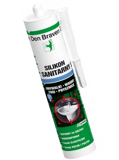 Den Braven sanitárny silikón biely 280 ml