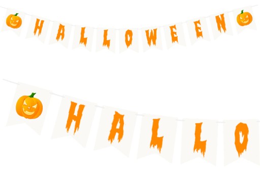 HALLOWEEN Set Banner Balloons Pumpkin Ghost 12 ks.