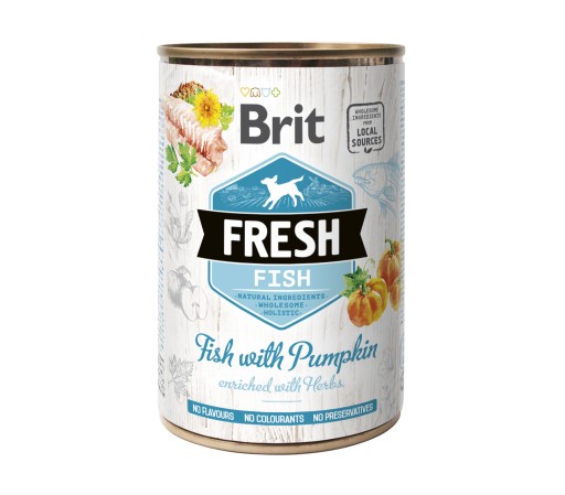Brit Čerstvé ryby s tekvicou Mokré krmivo pre psov 400 g ryby