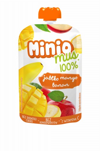 MINI JABLKO BANÁN MANGO MUSSE 100G LEWIATAN