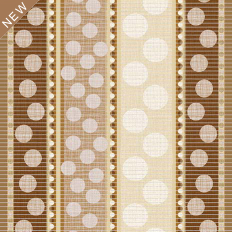 Kúpeľňová predložka STRIPES CIRCLES, béžová, protišmyková, 65x10
