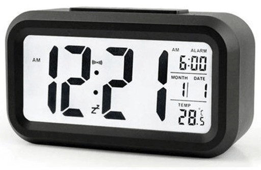 HODINY ALARM TEPLOMER DIGITÁLNY LED DISPLEJ ELEKTRONICKÝ 12/24H