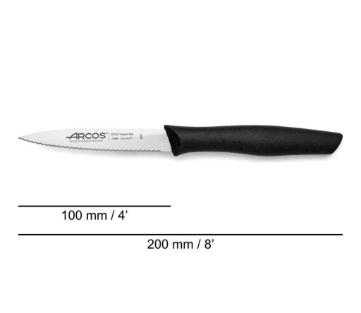 Okrajový nôž 100mm zuby čierny NOVA