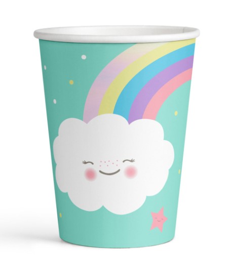 Rainbow and Cloud narodeninové poháre 250 ml 8 ks