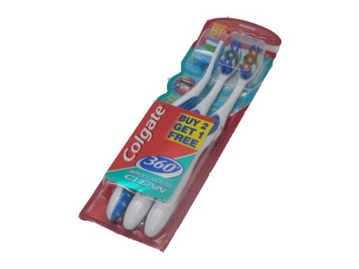 Colgate 360° čisté stredné x3 zubné kefky