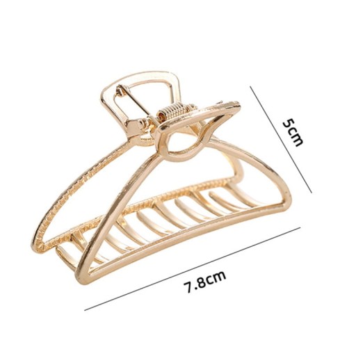 Sponka do vlasov, pevný kov, elegantná zlatá spona, klasická čeľusť