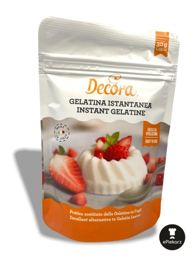 SILNÁ PRÍRODNÁ POTRAVINÁRSKA ŽELATÍNA ZAhustená NA KRÉMOVÉ TORTY DEZERTY 30g
