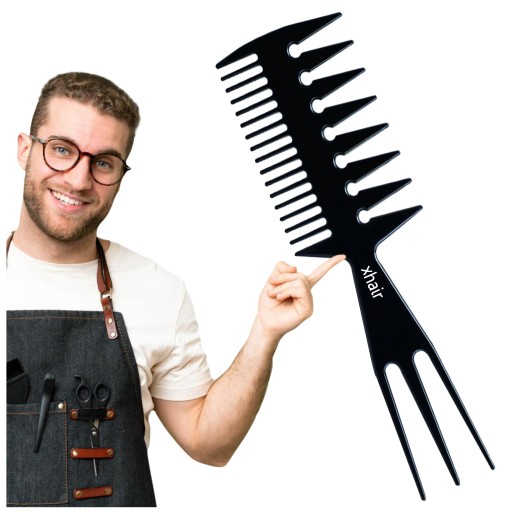 PÁNSKY obojstranný holičský hrebeň na úpravu vlasov pre styling