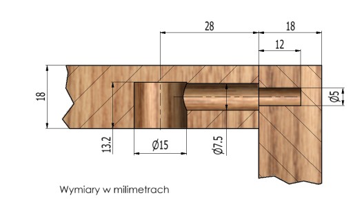 50x Excentrický nábytkový konektor + 18mm plochý kolík