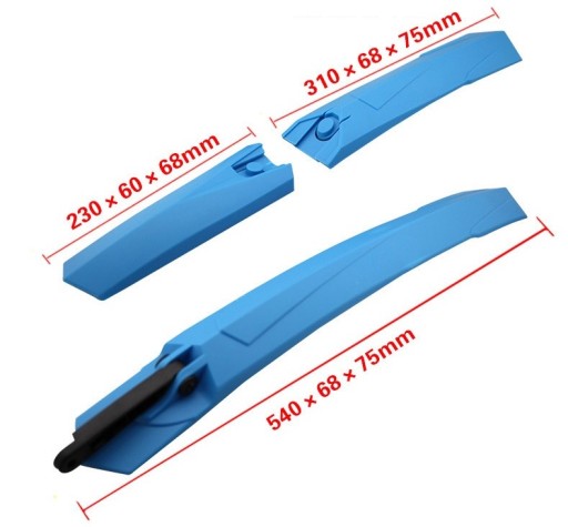 SET BLATNÍKOV NA BICYKEL SET PREDNÉ ZADNÉ MTB VENTILÁTORY 26-29 ČERVENÁ 2
