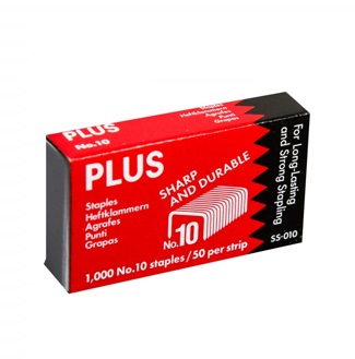 Kancelárske sponky č 10 sponiek SHARPEN PLUS STRONG 10 mm STRIEBORNÁ