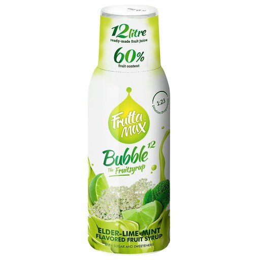 FruttaMax sirup limetkový s mätou a bazou 500ml Koncentrát na 12l vody