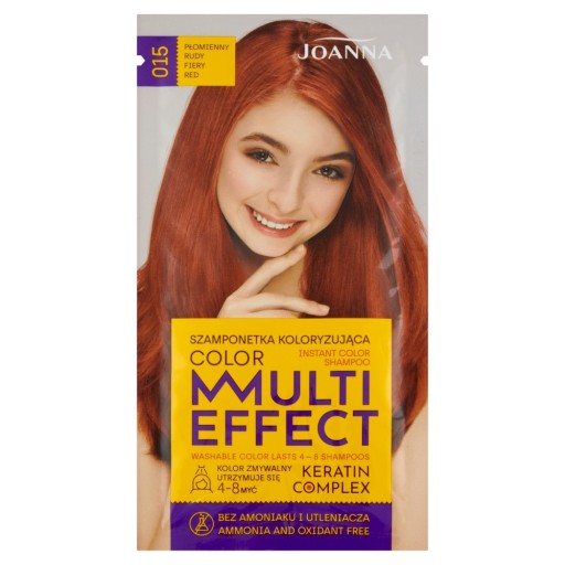 Joanna Multi Effect Color farbiaci šampón Płomienny Rudy 35g