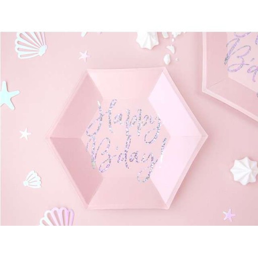 Happy Bday taniere PINK LIGHT BIRTHDAY 6 ks