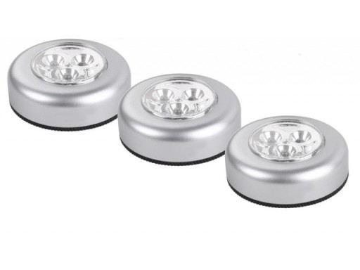 3 LED SAMOLEPIACA DOTYKOVÁ LAMPA, NA BATÉRIU