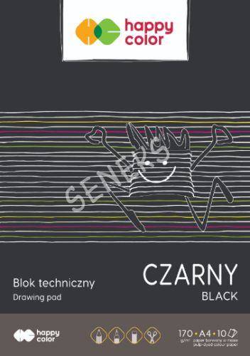 Happy Color Technický blok čierny A4 10 listov. 170 g
