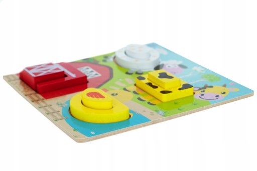 DREVENÉ BLOKY PUZZLE ZVIERATÁ FARMA