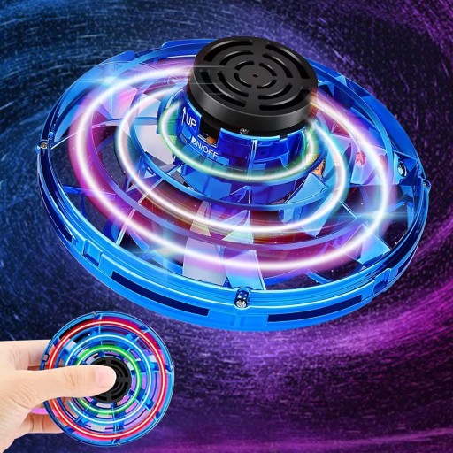 LIETAJÚCI DISK UFO MINI DRÓN GUĽA SVIETIACA GUĽA LED FLYNOVA SPINNER RINGO