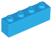 LEGO 3010 BRICK 1x4 tmavomodrá (20g) 12 ks.