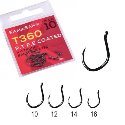 Kamasan T360 X-Strong E háčiky bez protihrotu - veľkosť 12