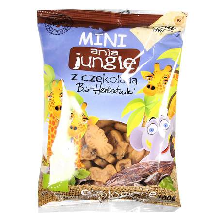 MINI JUNGLE BIO ČOKOLÁDOVÉ COOKIES 100 g - BIO ANIA