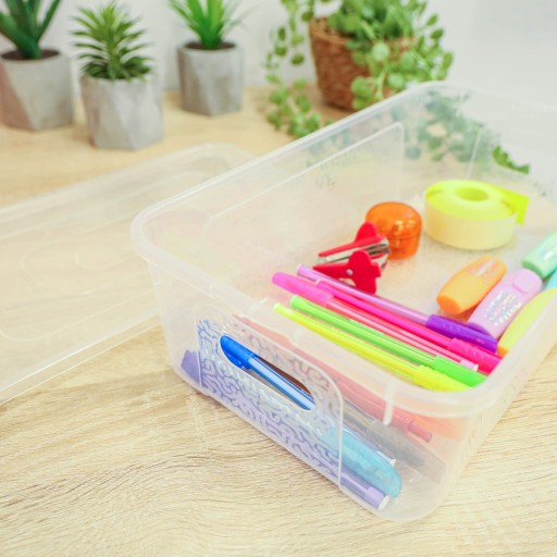 Nádoba organizéra, 5l box, priehľadný box s krytom, plastový box