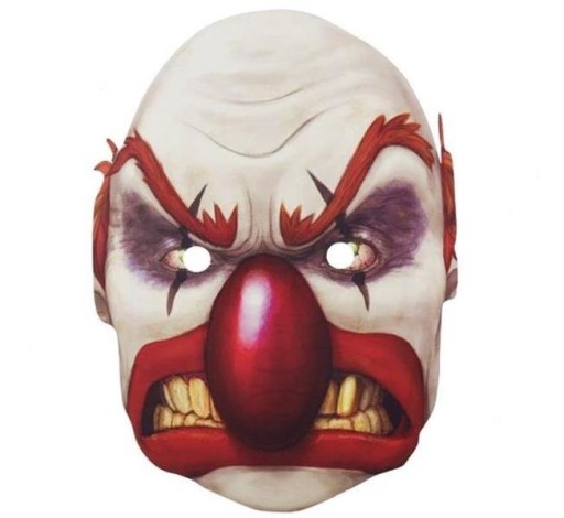 PAPIEROVÁ MASKA SCARY CLOWN HALLOWEEN CLOWN