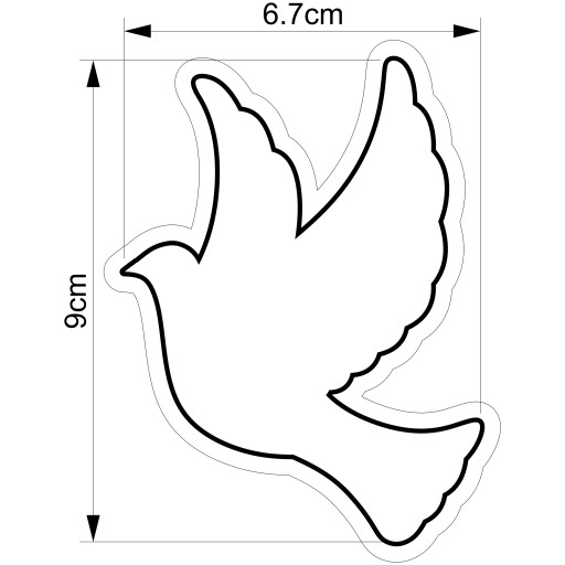 Formička Formička na perníčky COMMUNION Holub VTÁČEK PRAVÝ 9cm
