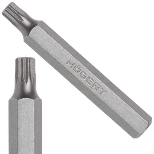 Šesťhranný skrutkovací bit dlhý M5 x 75 mm Oceľ S2 Hoegert