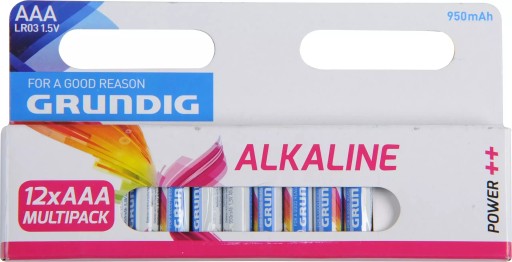 AAA alkalické batérie LR03 R3 sada GRUNDIG x12