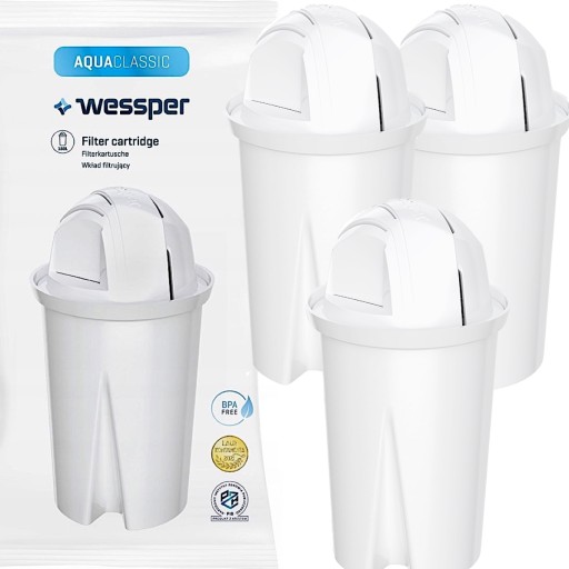 3x WESSPER AQUACLASSIC FILTER pre AQUA CLASSIC WATER pre BRITA DAFI CARAFE