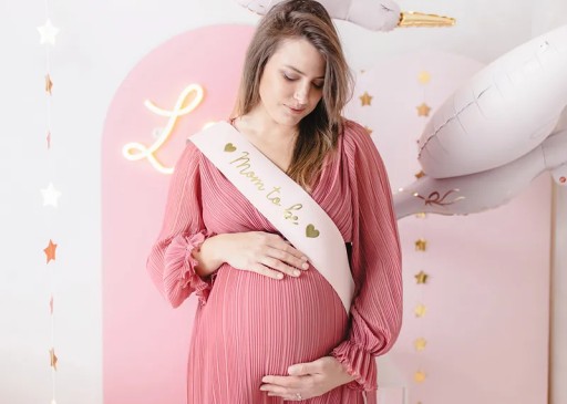 Šerpa na bábätko, Mom to be - ružová, 75 cm
