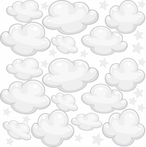 Samolepky na stenu STAR CLOUDS 50x75cm CH2