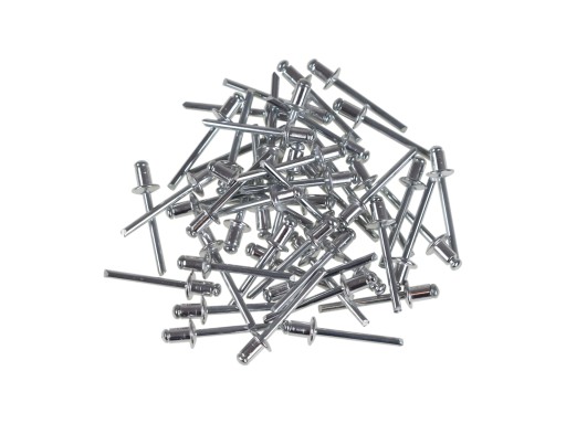 SADA HLINÍKOVÝCH SLEPÝCH NITOV 50 KUSOV 4,8x6,4mm