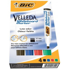BiC Velleda 1751 popisovače na tabuľu 4 farby