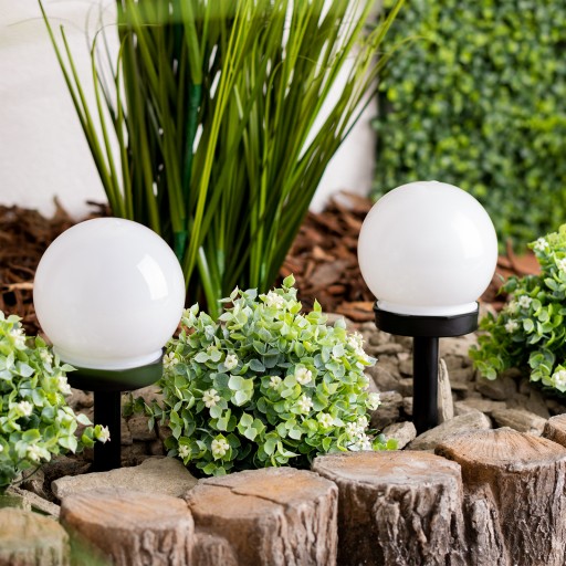 LAMPA SOLÁRNE GUĽOVÉ LAMPA ATRIS BIELA LUMILED 10CM 865