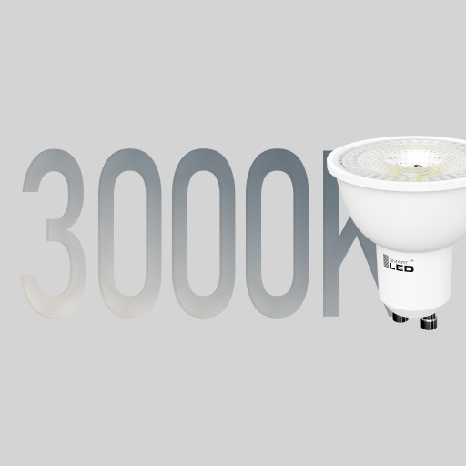 GU10 LED 7W žiarovka, nebliká, teplá biela COB 60°
