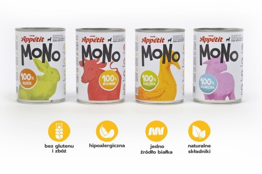 Komfortné Apetit Monoproteínové vlhké krmivo pre psov Králik 400 g