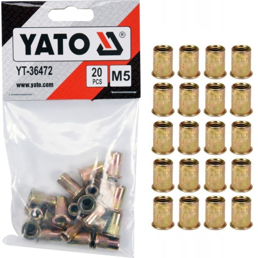 YATO OCEĽOVÁ NITOVACIA MATICA M5 20 ks.