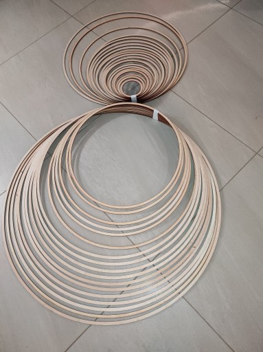 Koleso 0 ráfik, drevená základňa macrame, 1 ks, 37 cm